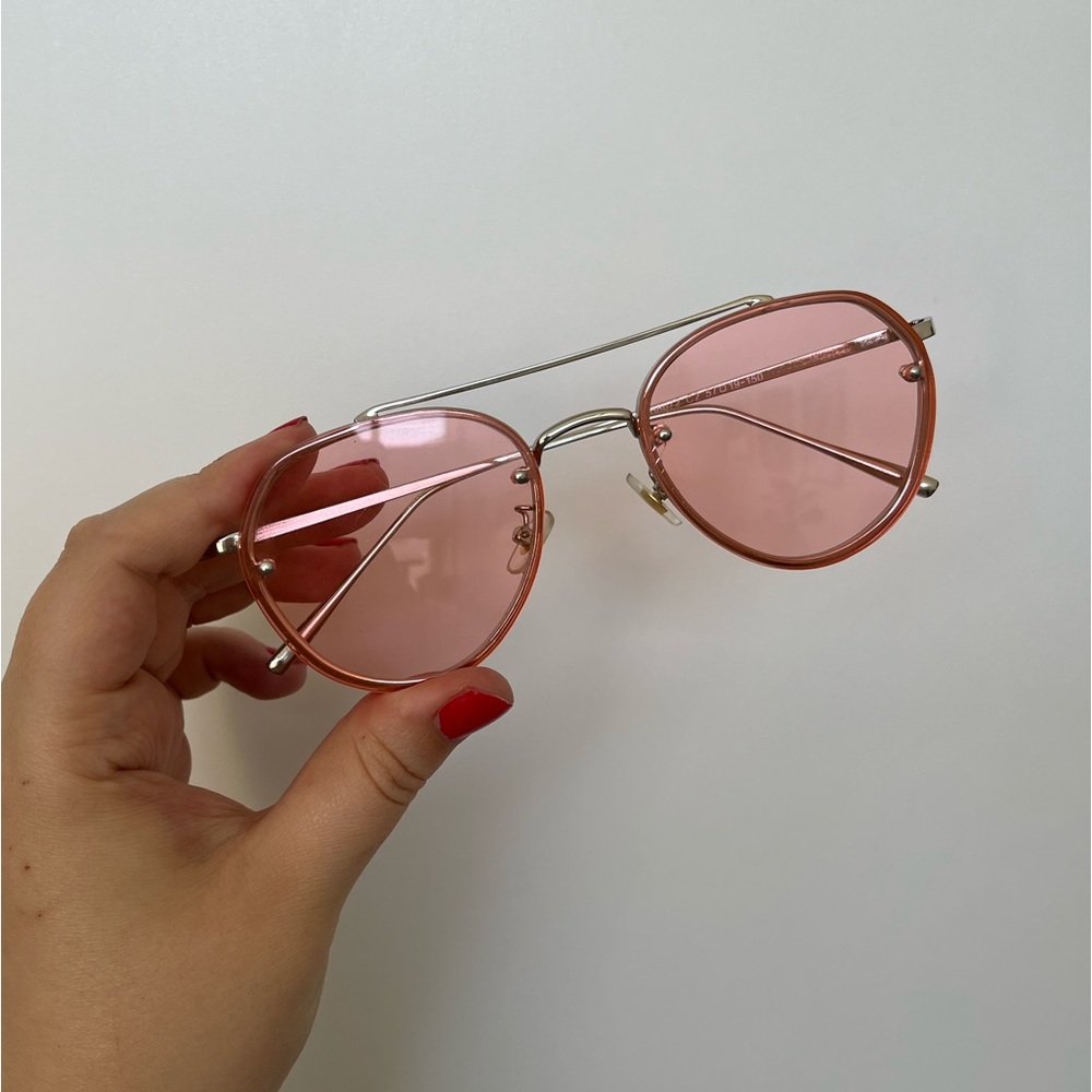 Pink Lens Aviator Sunglasses